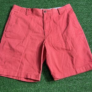 Chaps Men's Chino Shorts Size 34 Coral Flat Front‎ Cotton Stretch